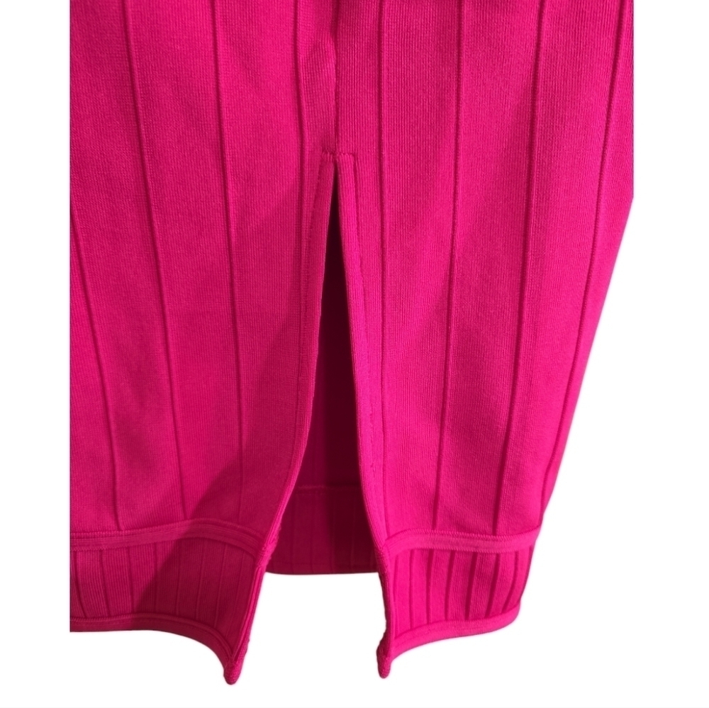 NWT Superdown Stella Bandage 2-piece Set XS Pink Ribbed Exposed Zippers - Picture 8 of 12